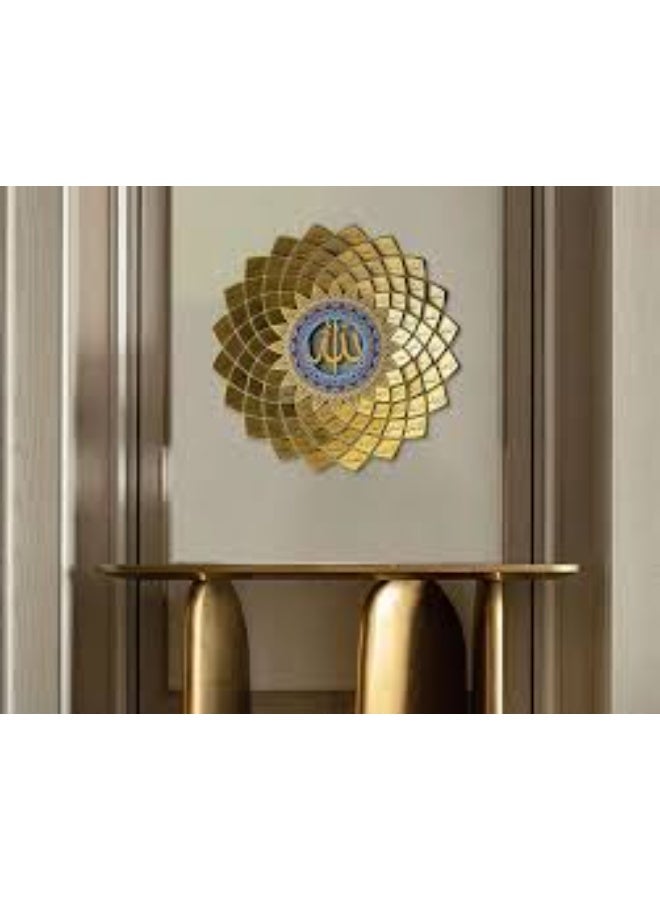 EMAAZZ LLC 3D Acrylic  99 Names of Allah Wall Art Islamic Calligraphy Asmaul Husna Gold Decor Large Hanging Sculpture for Home Living Room Mosque Ramadan Eid Gift Decoration - Image 4